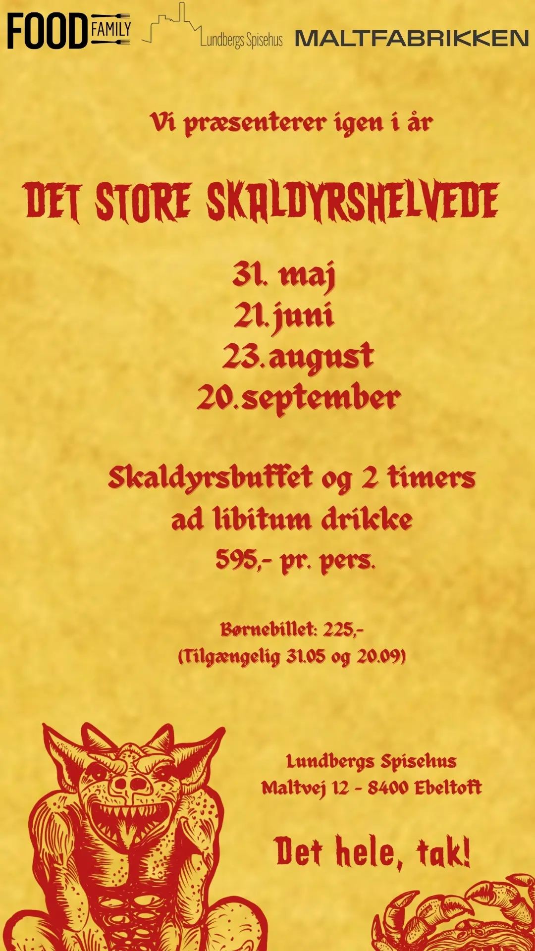 Det store skaldyrshelvede på Lundbergs Spisehus i 2026