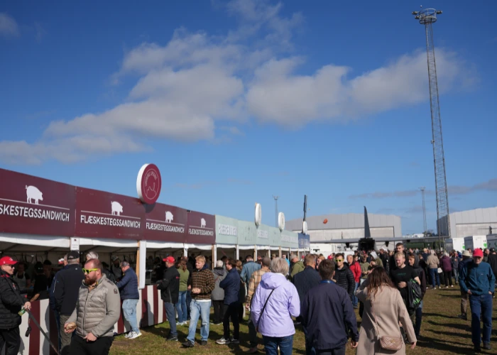 Udsigt over de forskellige madboder til Danish Air Show